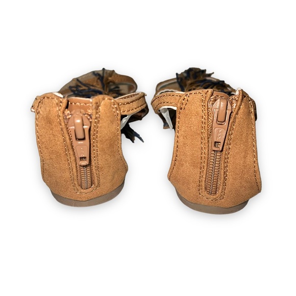 NEW Old Navy Gladiator Style Tassel Sandals Zip up Girl’s Size 10 - Picture 4 of 7